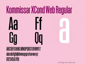 Kommissar XCond Web Regular Version 1.1 2011图片样张