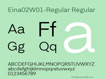 Eina02W01-Regular Regular Version 1.00图片样张