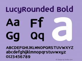 LucyRounded Bold 1.000 Font Sample