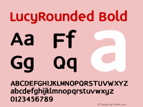 LucyRounded Bold 1.000 Font Sample