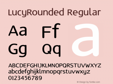 LucyRounded Regular 1.000 Font Sample