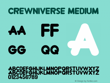 Crewniverse Medium Version 4 Font Sample