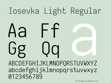 Iosevka Light Regular 1.8.6图片样张