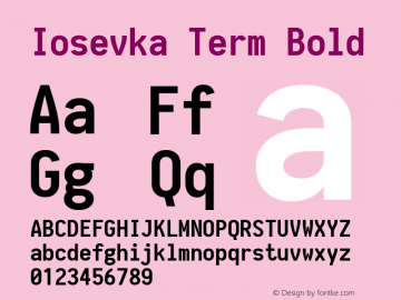 Iosevka Term Bold 1.8.6图片样张