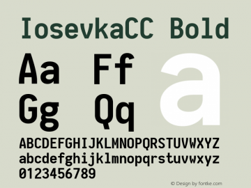 IosevkaCC Bold 1.8.6 Font Sample