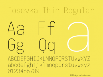 Iosevka Thin Regular 1.8.6图片样张