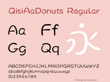 QisiAaDonuts Regular Version 1.00 Font Sample