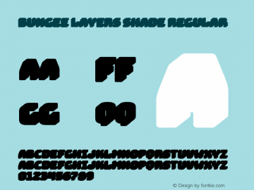 Bungee Layers Shade Regular Version 1.000;PS 1.0;hotconv 1.0.72;makeotf.lib2.5.5900 Font Sample