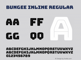 Bungee Inline Regular Version 1.000;PS 1.0;hotconv 1.0.72;makeotf.lib2.5.5900 Font Sample