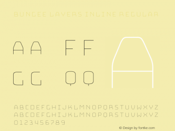 Bungee Layers Inline Regular Version 1.000;PS 1.0;hotconv 1.0.72;makeotf.lib2.5.5900图片样张