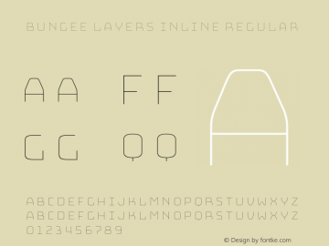 Bungee Layers Inline Regular Version 1.000;PS 1.0;hotconv 1.0.72;makeotf.lib2.5.5900 Font Sample