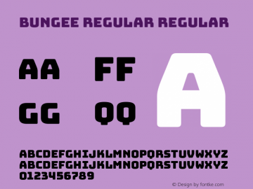 Bungee Regular Regular Version 1.000;PS 1.0;hotconv 1.0.72;makeotf.lib2.5.5900 Font Sample