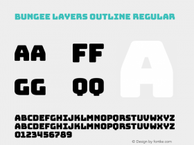 Bungee Layers Outline Regular Version 1.000;PS 1.0;hotconv 1.0.72;makeotf.lib2.5.5900 Font Sample