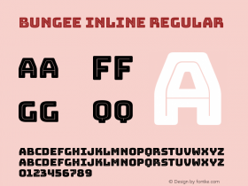 Bungee Inline Regular Version 1.000;PS 1.0;hotconv 1.0.72;makeotf.lib2.5.5900 Font Sample