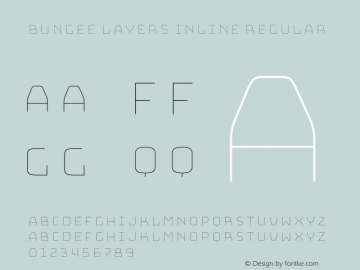 Bungee Layers Inline Regular Version 1.000;PS 1.0;hotconv 1.0.72;makeotf.lib2.5.5900 Font Sample