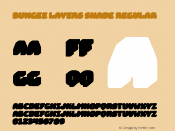 Bungee Layers Shade Regular Version 1.000;PS 1.0;hotconv 1.0.72;makeotf.lib2.5.5900 Font Sample