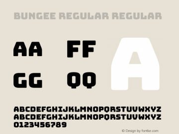 Bungee Regular Regular Version 1.000;PS 1.0;hotconv 1.0.72;makeotf.lib2.5.5900 Font Sample