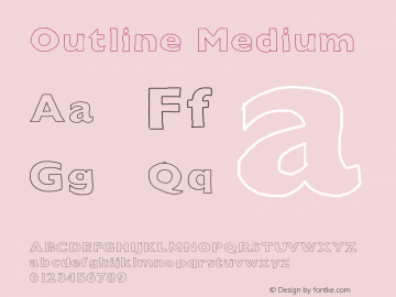 Outline Medium Version 001.000 Font Sample
