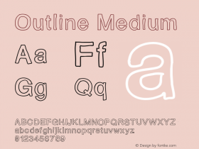 Outline Medium Version 001.000 Font Sample