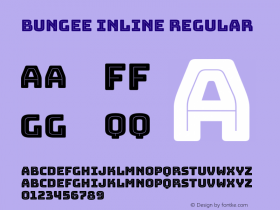 Bungee Inline Regular Version 1.000;PS 1.0;hotconv 1.0.72;makeotf.lib2.5.5900 Font Sample