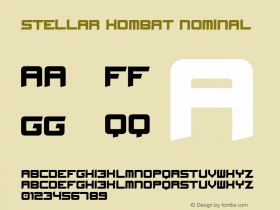 Stellar Kombat Nominal 0.95 BETA | Feedback welcome Font Sample