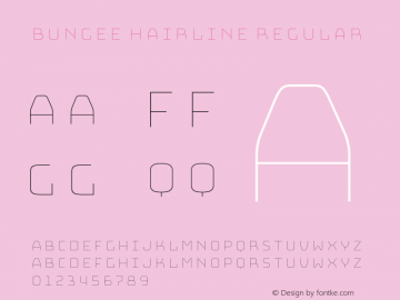 Bungee Hairline Regular Version 1.000;PS 1.0;hotconv 1.0.72;makeotf.lib2.5.5900 Font Sample