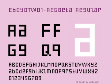 EboyOTW01-REGBeta Regular Version 7.502 Font Sample