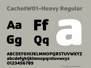 CachetW01-Heavy Regular Version 1.00 Font Sample