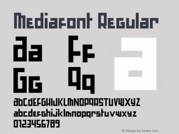 Mediafont Regular 1.000图片样张