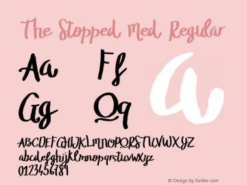 The Stopped Med Regular Version 1.000;PS 001.001;hotconv 1.0.56 Font Sample