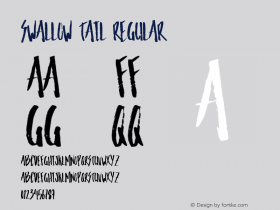 Swallow Tail Regular Version 1.000;PS 001.000;hotconv 1.0.70;makeotf.lib2.5.58329 Font Sample