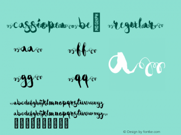 Cassiopea BE3 Regular Version 1.000;PS 001.000;hotconv 1.0.70;makeotf.lib2.5.58329 Font Sample