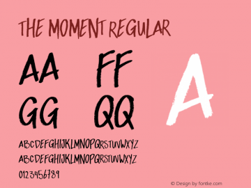 The Moment Regular Version 1.000;PS 001.000;hotconv 1.0.70;makeotf.lib2.5.58329 Font Sample