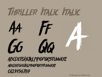 Thriller Italic Italic Version 1.000;PS 001.001;hotconv 1.0.56图片样张