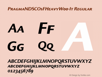 PragmaNDSCOsFHeavyW00-It Regular Version 1.10图片样张