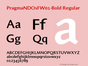 PragmaNDOsFW01-Bold Regular Version 1.10 Font Sample