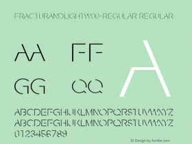 FracturaNDLightW00-Regular Regular Version 1.21 Font Sample