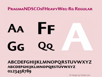 PragmaNDSCOsFHeavyW01-Rg Regular Version 1.11图片样张