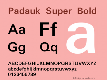 Padauk Super Bold Version 2.9图片样张