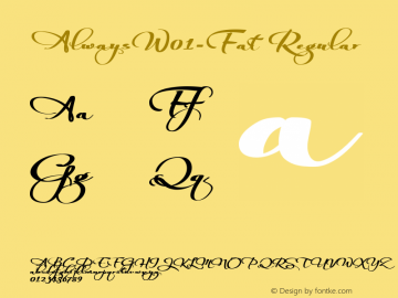 AlwaysW01-Fat Regular Version 1.00 Font Sample