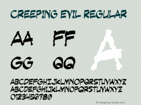 Creeping Evil Regular Version 4.10 Font Sample