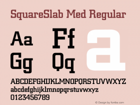 SquareSlab Med Regular Converted from D:\FONTTEMP\TT0411M_.TF1 by ALLTYPE图片样张