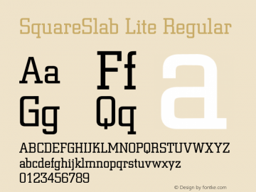 SquareSlab Lite Regular Converted from D:\FONTTEMP\TT0410M_.TF1 by ALLTYPE图片样张
