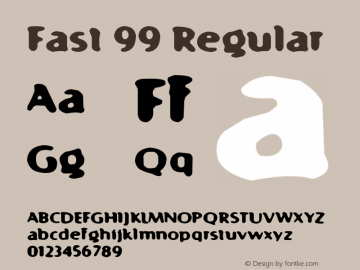 Fast 99 Regular .ttf Font Sample