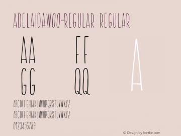 AdelaidaW00-Regular Regular Version 1.00 Font Sample