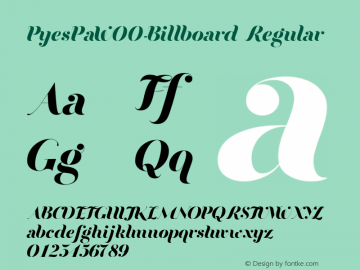 PyesPaW00-Billboard Regular Version 1.00 Font Sample