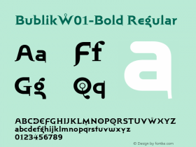 BublikW01-Bold Regular Version 1.00图片样张