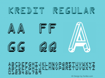 Kredit Regular Version 3.000 2004 Font Sample