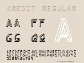 Kredit Regular Version 3.000 2004 Font Sample