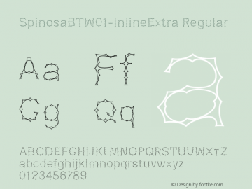 SpinosaBTW01-InlineExtra Regular Version 1.00 Font Sample